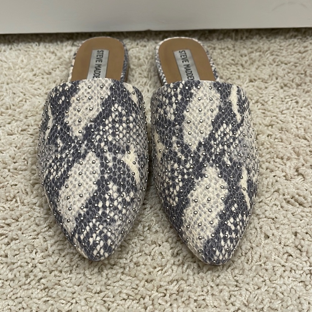 Steve Madden Ally Slip-on Mule In Nat Snk